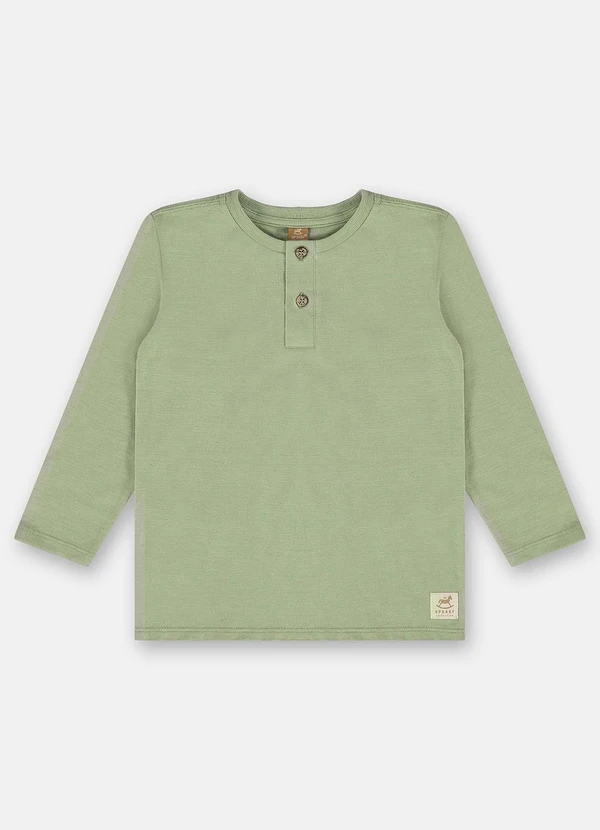 Up Baby - Camiseta em Malha Flamê Linho Verde