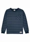 Carinhoso - Camiseta em Malha Listrada Cáqui - variação: Azul Marinho