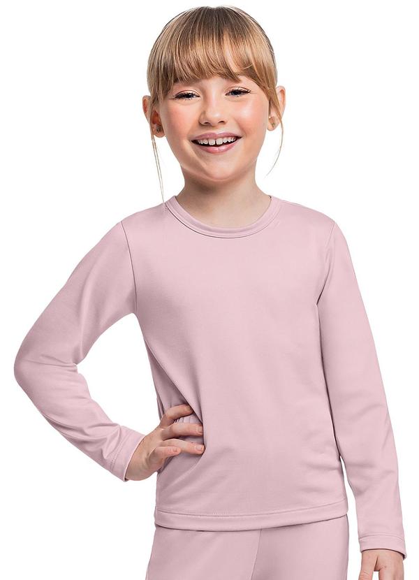 Quimby - Camiseta em Malha Térmica Menina Rosa