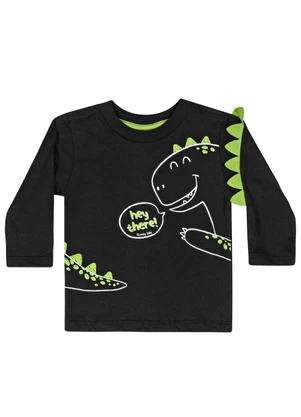 Quimby - Camiseta em Meia Malha Bebê Menino Preto - QUIMBY