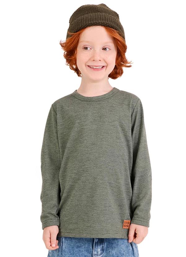 Tink Bink - Camiseta em Meia Malha Fio Tinto Verde