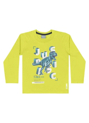 Quimby - Camiseta em Meia Malha Infantil Verde - QUIMBY