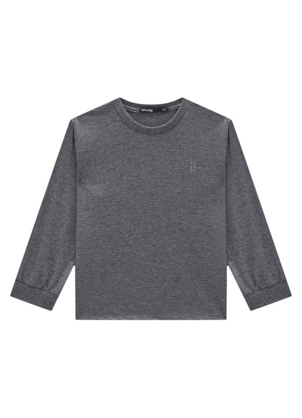 Ioluig - Camiseta em Meia Malha Penteada Cinza