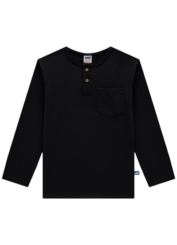 Marlan - Camiseta em Meia Malha Penteada Preto 2