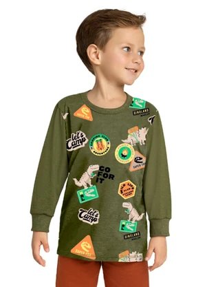 Marlan - Camiseta em Meia Malha Penteada Verde - MARLAN