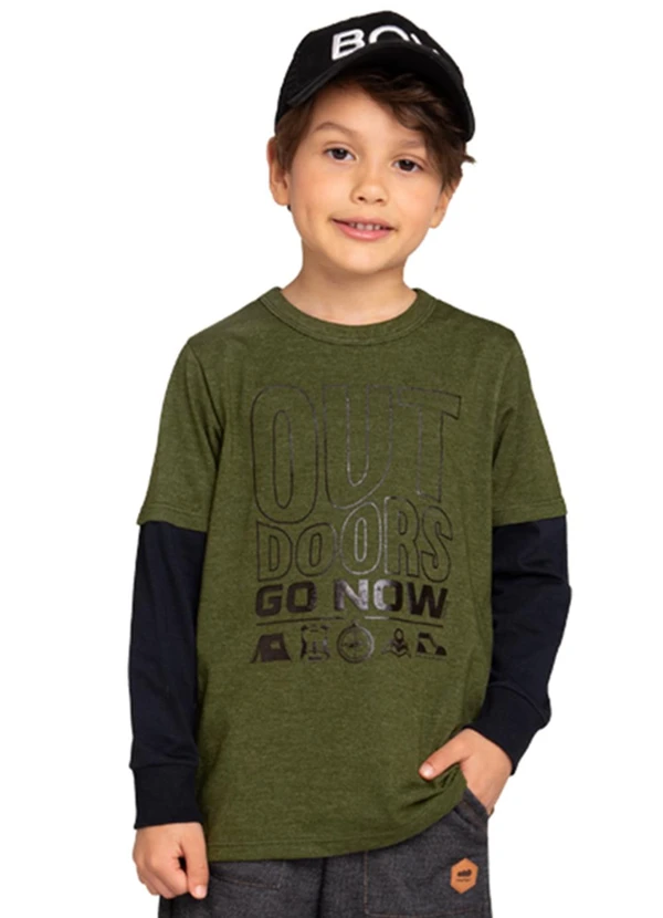 Marlan - Camiseta em Meia Malha Penteada Verde