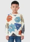 Malwee Kids - Camiseta Dinossauros Azul Marinho - variação: Off White