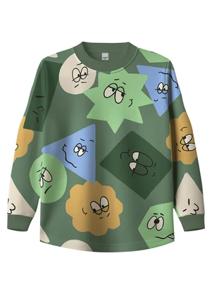 Malwee Kids - Camiseta Formas Geométrica Verde - MALWEE KIDS