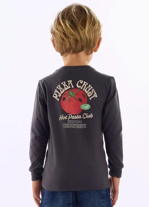 Up Baby - Camiseta Hot Pasta Cinza - UP BABY