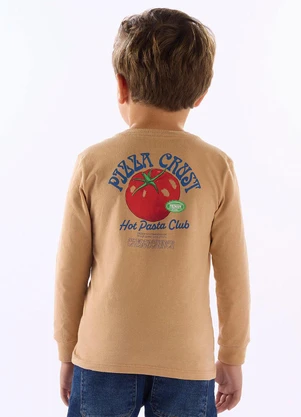 Up Baby - Camiseta Hot Pasta Marrom - UP BABY