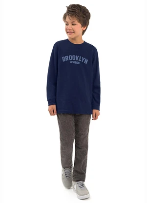 Ddk - Camiseta Infantil Brooklyn Division Azul - DDK