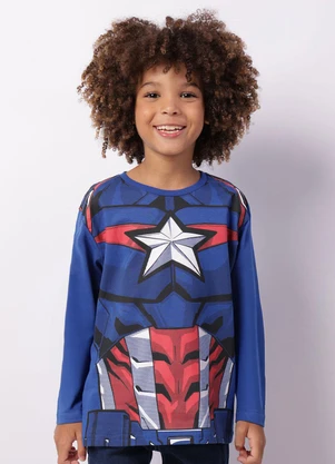 Torra - Camiseta Infantil Capitão América Azul - TORRA