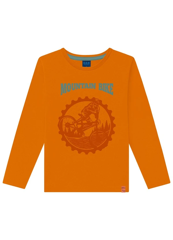 Ddk - Camiseta Infantil de Manga Longa Amarelo