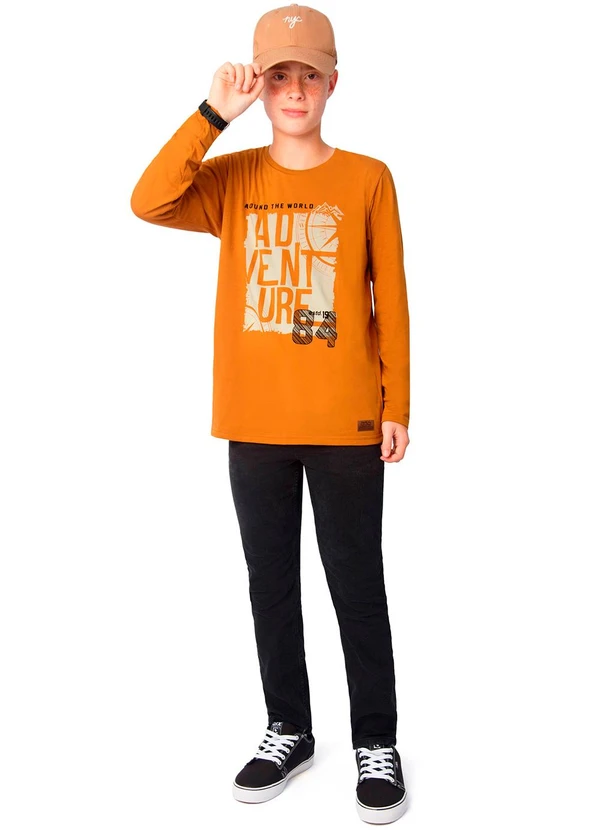 Ddk - Camiseta Infantil de Manga Longa Amarelo 2