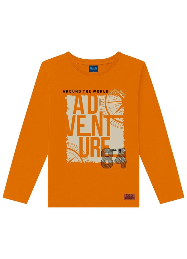 Ddk - Camiseta Infantil de Manga Longa Amarelo 3
