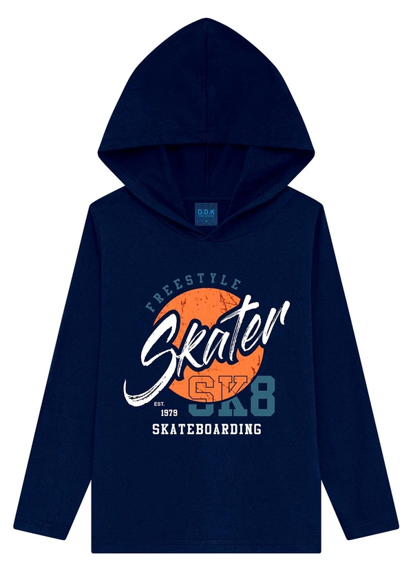 Ddk - Camiseta Infantil de Manga Longa Azul 3