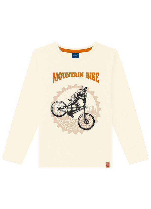 Ddk - Camiseta Infantil de Manga Longa Bege 3