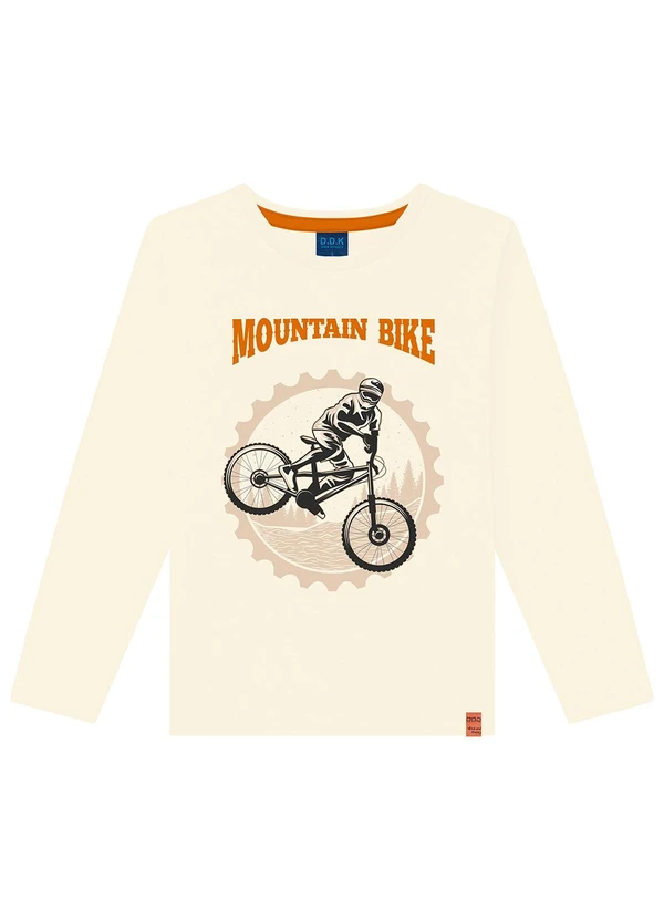 Ddk - Camiseta Infantil de Manga Longa Bege 3