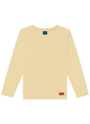 Ddk - Camiseta Infantil de Manga Longa Piquet Marrom - DDK