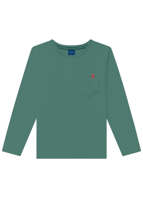 Ddk - Camiseta Infantil de Manga Longa Piquet Verde 3