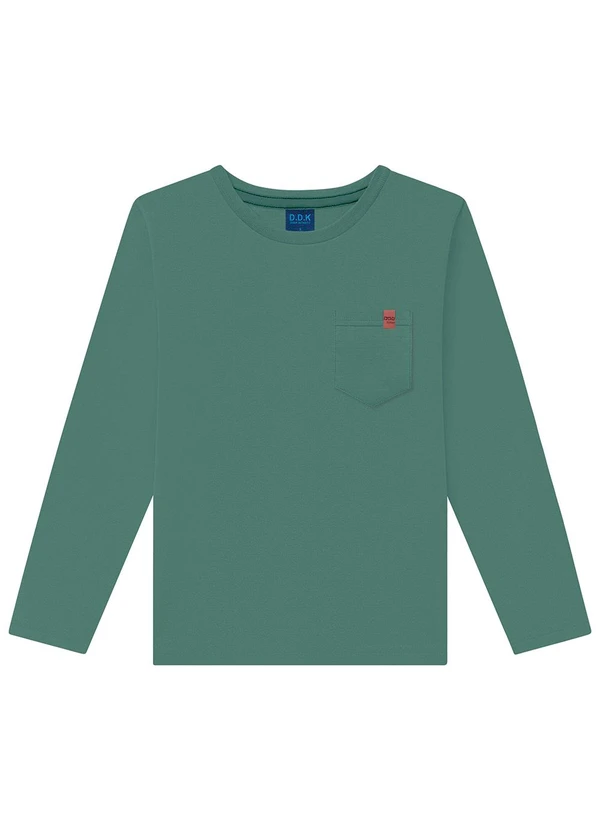 Ddk - Camiseta Infantil de Manga Longa Piquet Verde 3