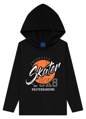 Ddk - Camiseta Infantil de Manga Longa Preto - DDK