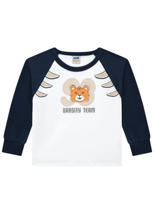 Marlan - Camiseta Infantil em Meia Malha Penteada Branco - MARLAN