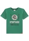 Marlan - Camiseta Infantil em Meia Malha Penteada Verde - variação: Verde