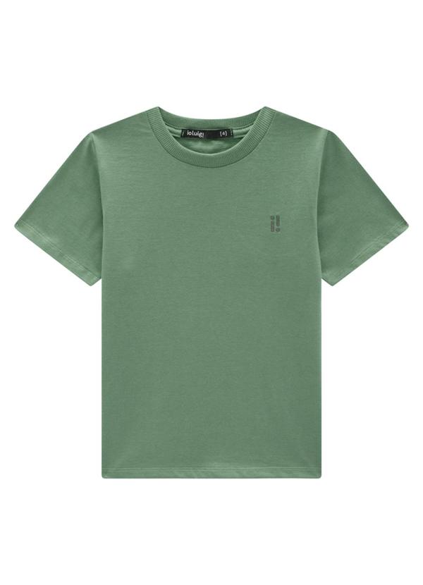 Ioluig - Camiseta Infantil em Meia Malha Penteado Verde 1