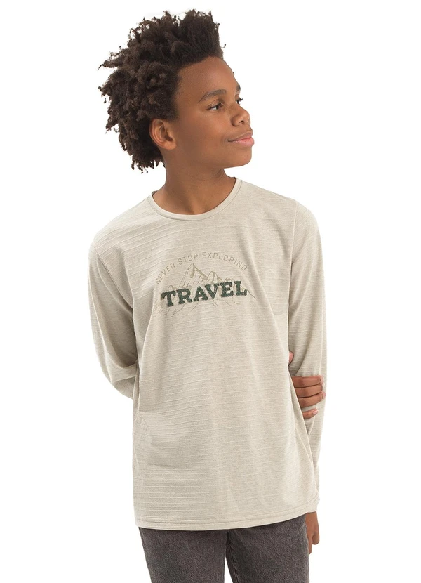 Ddk - Camiseta Infantil Exploring Bege
