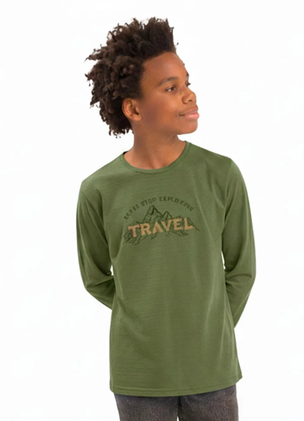 Ddk - Camiseta Infantil Exploring Verde