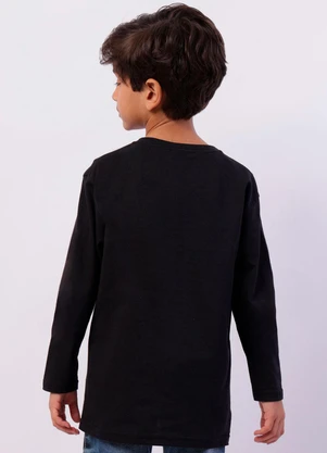 Torra - Camiseta Infantil Hulk Manga Longa Preta - TORRA