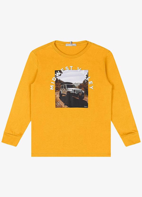 Trick Nick - Camiseta Infantil Manga Longa Amarelo