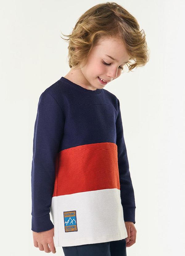 Trick Nick - Camiseta Infantil Manga Longa Azul