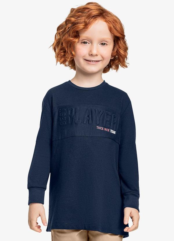 Trick Nick - Camiseta Infantil Manga Longa Azul 1