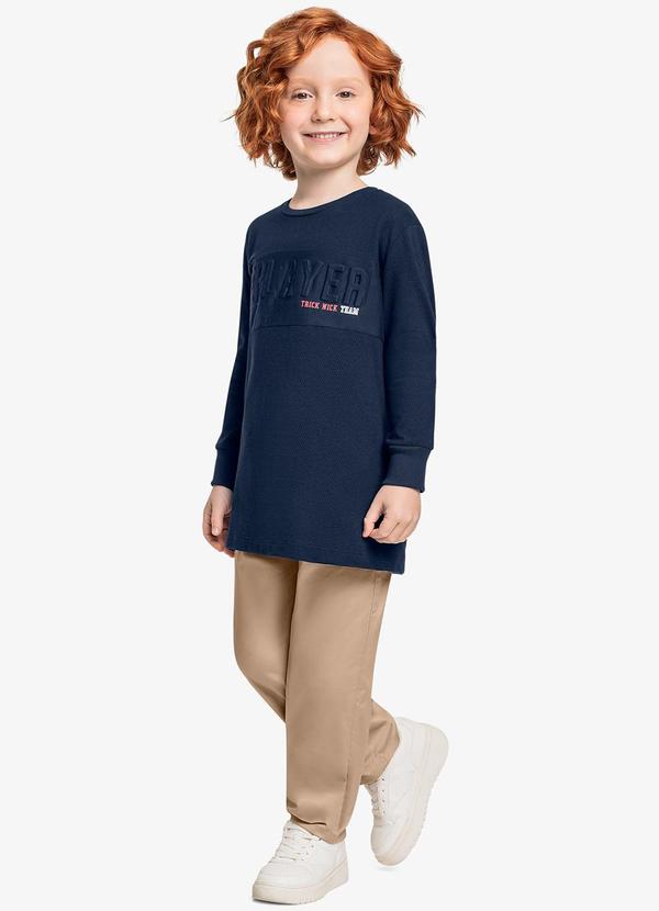 Trick Nick - Camiseta Infantil Manga Longa Azul 3
