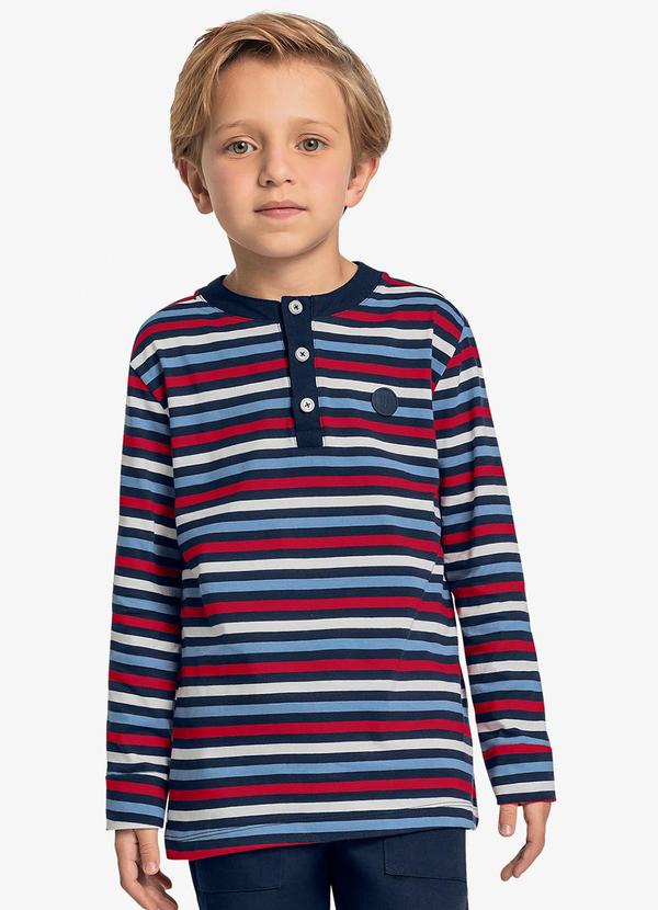 Trick Nick - Camiseta Infantil Manga Longa Azul