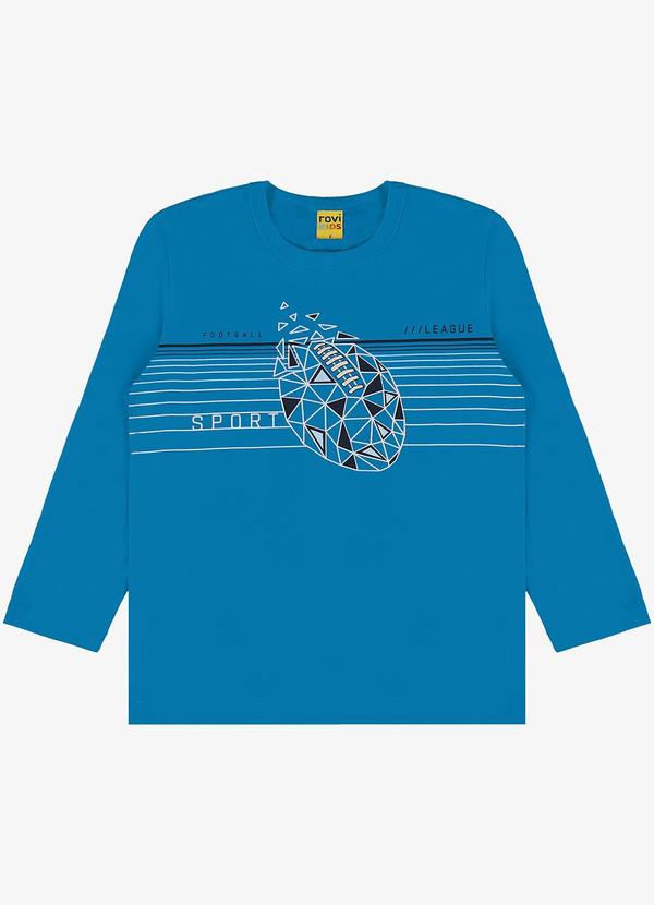 Rovi Kids - Camiseta Infantil Manga Longa Azul