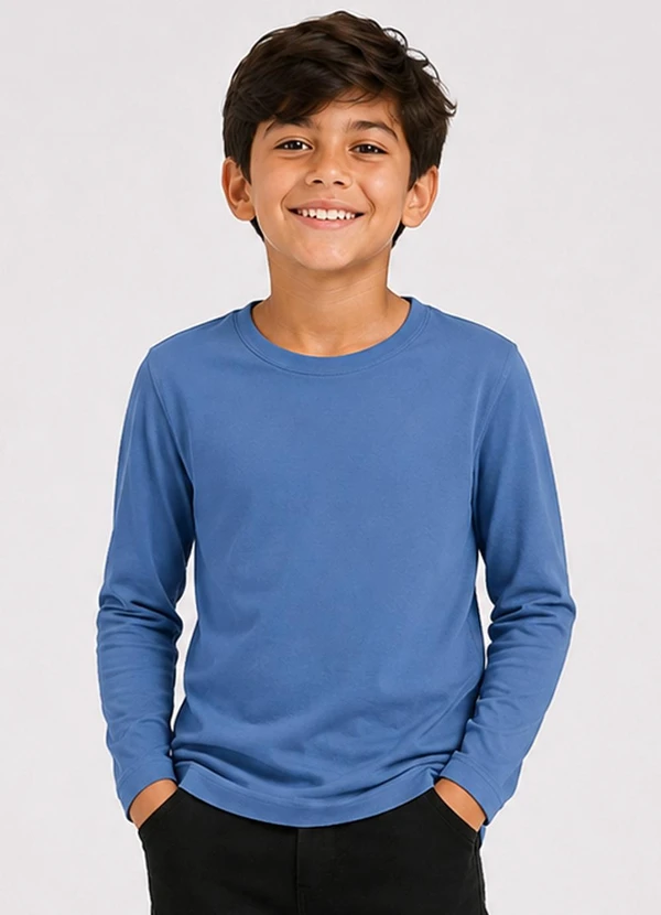Select - Camiseta Infantil Manga Longa Azul