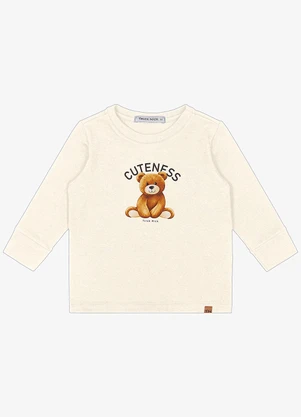 Trick Nick - Camiseta Infantil Manga Longa Bege - TRICK NICK