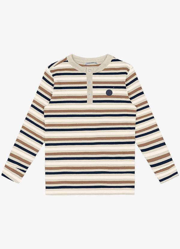 Trick Nick - Camiseta Infantil Manga Longa Bege