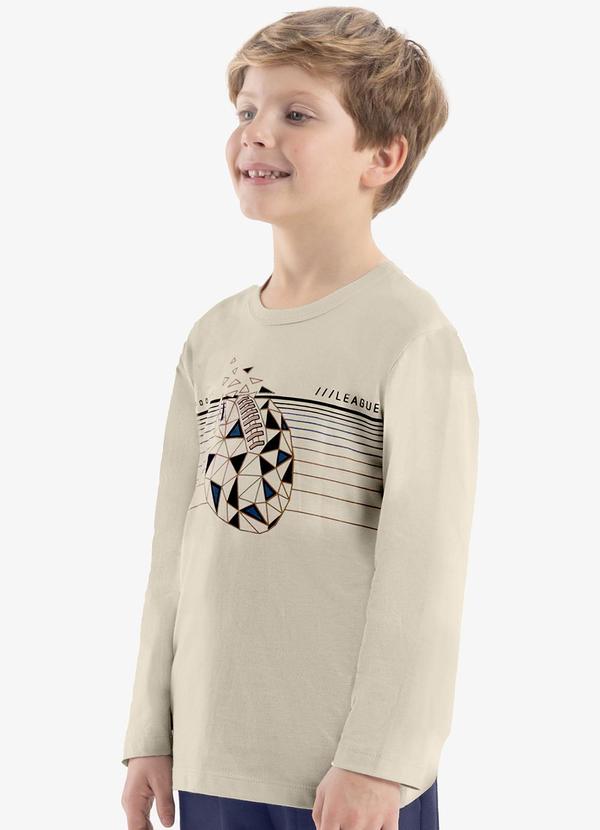 Rovi Kids - Camiseta Infantil Manga Longa Bege