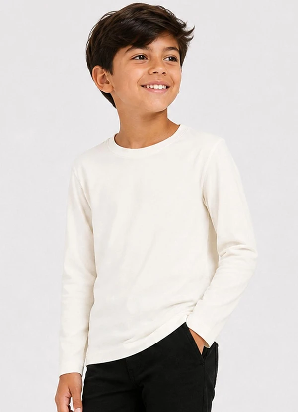 Select - Camiseta Infantil Manga Longa Bege