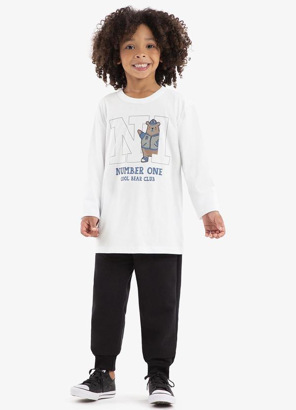 Rovi Kids - Camiseta Infantil Manga Longa Branco 3