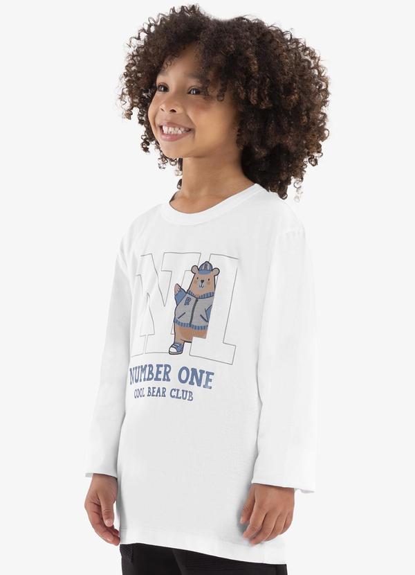 Rovi Kids - Camiseta Infantil Manga Longa Branco 4