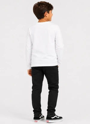 Select - Camiseta Infantil Manga Longa Branco - SELECT