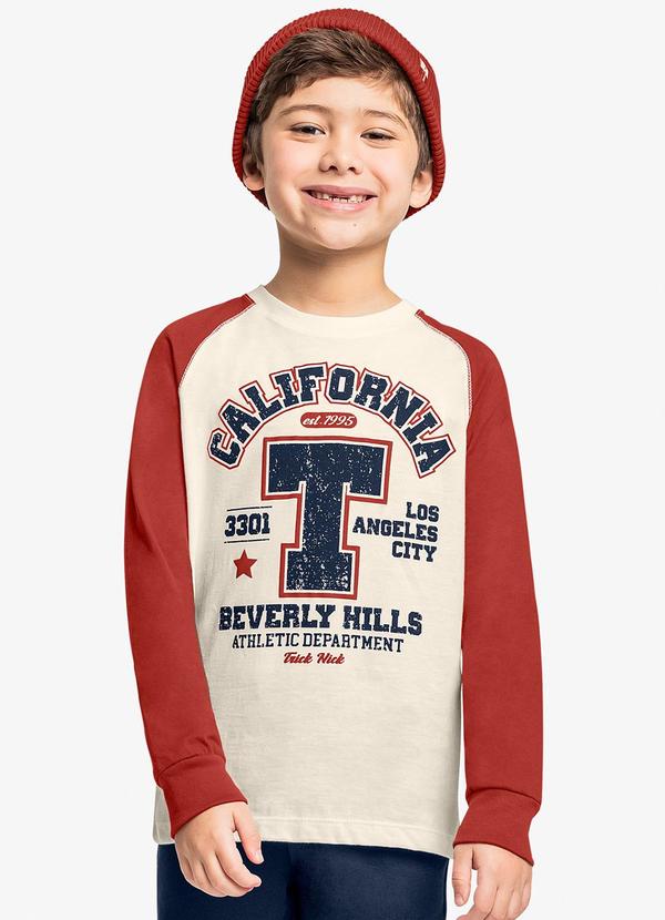 Trick Nick - Camiseta Infantil Manga Longa Laranja