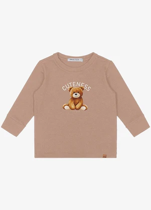 Trick Nick - Camiseta Infantil Manga Longa Marrom - TRICK NICK