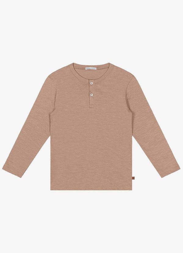 Trick Nick - Camiseta Infantil Manga Longa Marrom