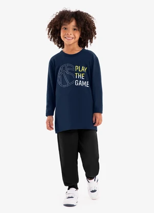 Rovi Kids - Camiseta Infantil Manga Longa Azul - ROVI KIDS